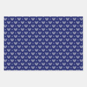 Blue フランスの Trio 1幾何学的ラッピング紙 ラッピングペーパーシート (正面2)