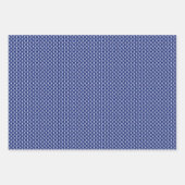 Blue フランスの Trio 2幾何学的ラッピング紙 ラッピングペーパーシート (正面)