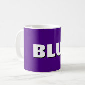 BLUE マグカップ - 落ち着いて、冷静に、そしてカフェインを (正面左)