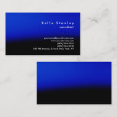 Blue モダン Blackコンスタイリッシュサルタントマネージャ 名刺 (正面/裏面)