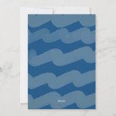 Blue モダン Christmas Wishes家族写真 シーズンカード (裏面)