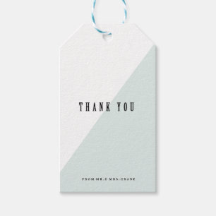 BLUE モダン COLORBLOCKの結婚ギフトラベル ギフトタグ