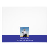 Blue モダン Graduation Party Signing Guest Photo フォトプリント (正面)