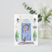 Blue ロシアの Cat Moving Annocementはがき ポストカード (スタンド正面)