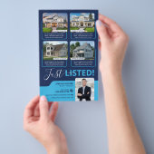 Blue 実在 Estate Agentのプロパティ一覧ブローカー チラシ (ハンドル)