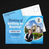 Blue 実在 Estate Marketレポート不動産仲介業者&ブローカー ポストカード