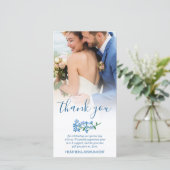 Blue 忘れ Me Not結婚's Photo Thank サンキューカード (スタンド正面)