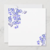 Blue 忘れ-me-not葬儀案内カード 招待状 (裏面)