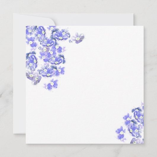 Blue 忘れ-me-not葬儀案内カード 招待状 (裏面)