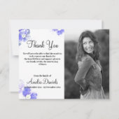 Blue 忘れ-Me-Not Inメモリサンキューカード 招待状 (正面)