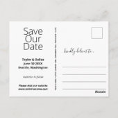 Blue 忘れ Me Nots日付の保存 ポストカード (裏面)