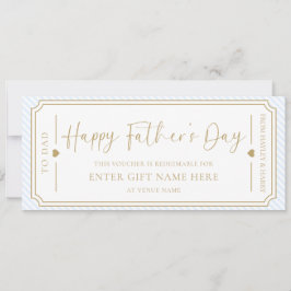 Blue 淡い色の Happy Father's Dayギフト券カード 招待状