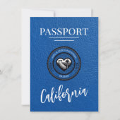 Blue 王室の California Passport日付の保存 セーブザデート (正面)