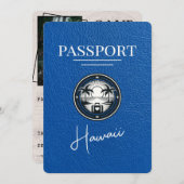 Blue 王室の Hawaii Passportの保存日 セーブザデート (正面/裏面)