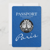 Blue 王室の Paris Passport日付の保存 セーブザデート (正面)