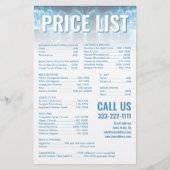 Blue 白熱［赤熱］光を放つ Titesスマイル歯医者の価格表 便箋 (正面)