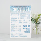 Blue 白熱［赤熱］光を放つ Titesスマイル歯医者の価格表 便箋 (スタンド正面)