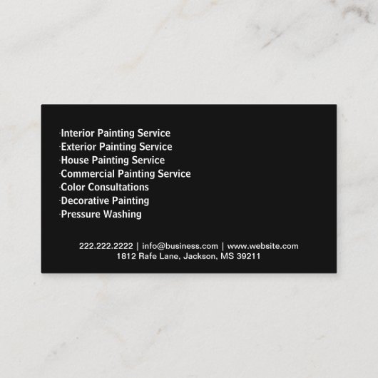 Blue 絵を描 Drillingのサービス絵を描・ビジネス・カード 名刺 (裏面)