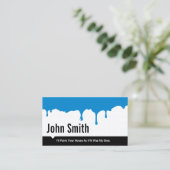 Blue 絵を描 Drillingのサービス絵を描・ビジネス・カード 名刺 (スタンド正面)