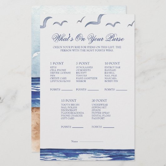 Blue 航海の Coastal Sea Whatsの財布のゲーム (正面/裏面)