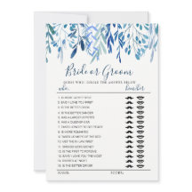 Blue 離れ  Bride or Groomゲームの編集可能なモノグラム