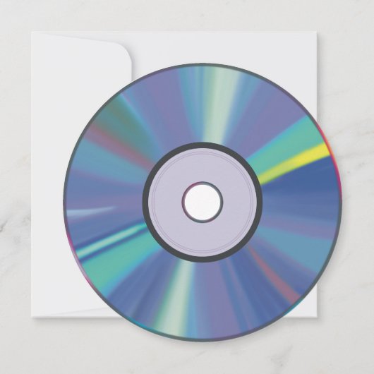 Blue 2000s Aura Hearts Music CD Birthday 招待状 (裏面)