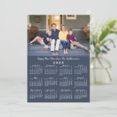 Blue 2025カレンダー2カスタム枚の写真新年おめでとう シーズンカード (スタンド正面)