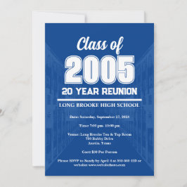 Blue 20 Year High School 2005 Class Reunion 招待状