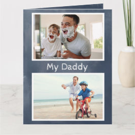 Blue 4 Photo Father's Day Card From Amazing Son カード