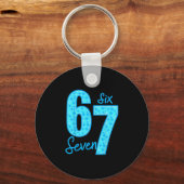 Blue 67 Funny Meme  キーホルダー (正面)