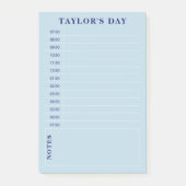 Blue 7 AM - 7 PM Daily Planning ポストイット (正面)