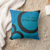 Blue 80 Decade誕生日 クッション (ブランケット)