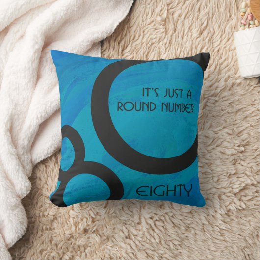 Blue 80 Decade誕生日 クッション (ブランケット)