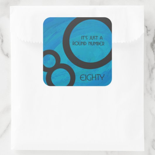 Blue 80 Decade誕生日 スクエアシール (バッグ)