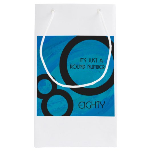 Blue 80 Decade誕生日 スモールペーパーバッグ (裏面)