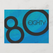 Blue 80 Decade誕生日 ポストカード (正面)