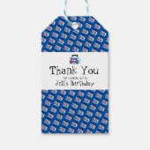 Blue 80s 90sスローバックミュージッククラシック ギフトタグ (正面)