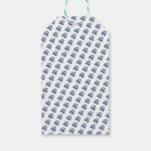 Blue 80s 90sスローバックミュージッククラシック ギフトタグ (裏面)