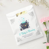 Blue A Baby is Brewing Halloween Baby Shower  フェイバーバッグ (封をした状態)