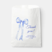 Blue a Bow男の子がシャワーを浴びてい感謝している フェイバーバッグ (正面)