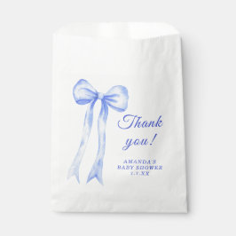 Blue a Bow男の子がシャワーを浴びてい感謝している フェイバーバッグ