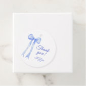 Blue a Bow Baby Showerありがとう フェイバータグ (インサイチュ)