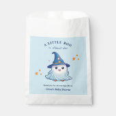 Blue A Little Boo Halloween Baby Shower  フェイバーバッグ (正面)