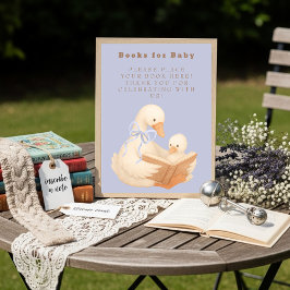Blue A Silly Goose Books for Baby Sign 招待状