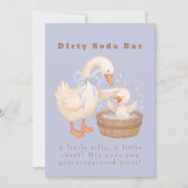 Blue A Silly Goose Dirty Soda Bar Sign 招待状 (正面)