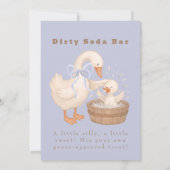 Blue A Silly Goose Dirty Soda Bar Sign 招待状 (裏面)