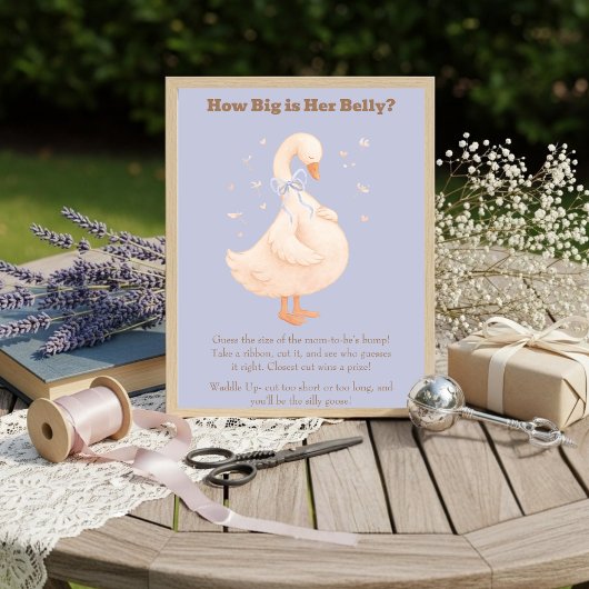 Blue A Silly Goose How Big Is Her Belly  招待状