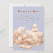 Blue A Silly Goose "Momosa" Mimosa Table Sign 招待状 (裏面)