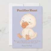 Blue A Silly Goose Pacifier Hunt Baby Shower   招待状 (正面)