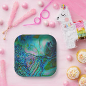 Blue Abalone Motif ペーパープレート (パーティー)